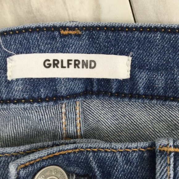 Revolve Grlfrnd Joan Raw Hem Flare Jean 28 - Picture 8 of 10